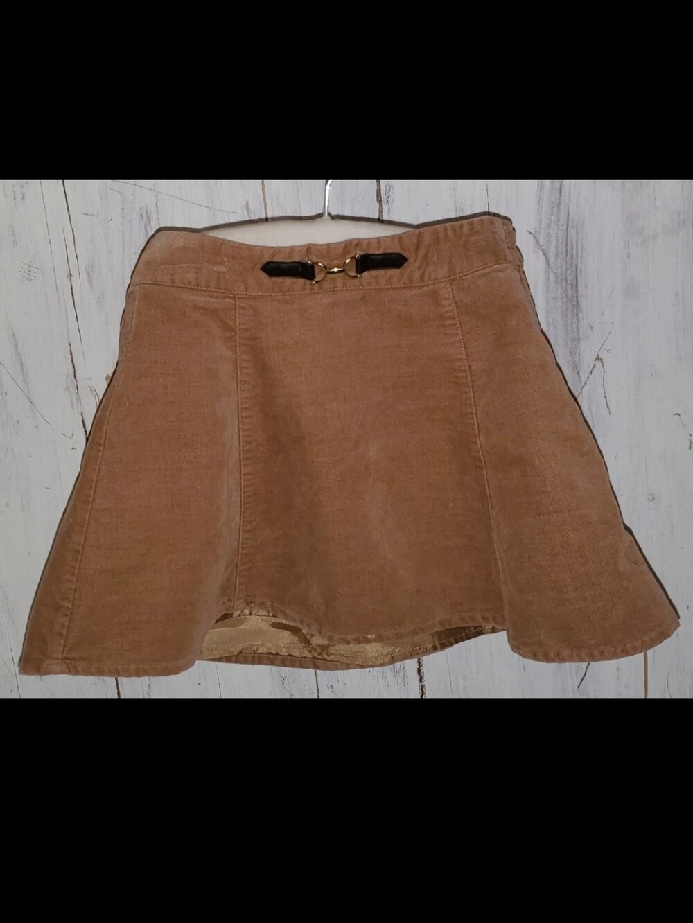 Janie and Jack Countryside Ride Tan Skirt Size 6